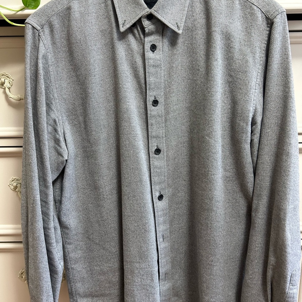 rag & bone Men's Charcoal Button-Down Shirt